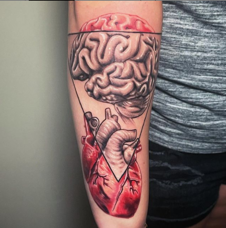 Tattoos - Justin Hammontree Brain and Heart - 143017